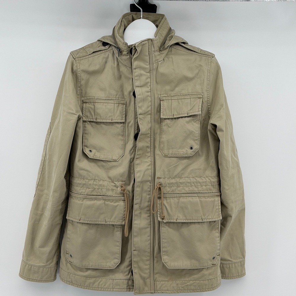Lucky Brand Type L-54C Field Jacket Mens Medium Tan Khaki Military Utility Coat
